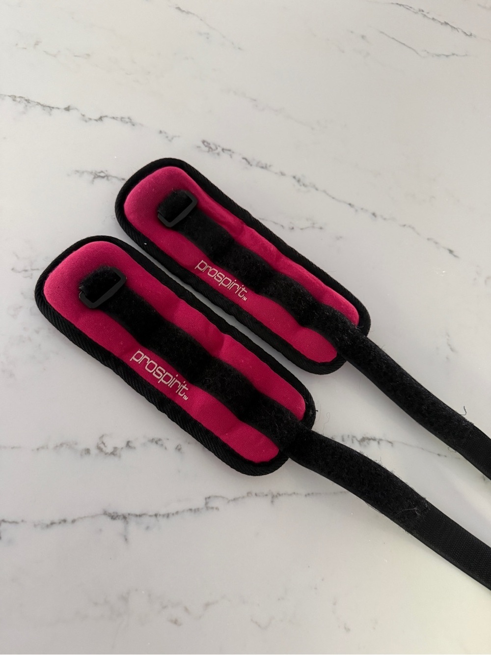Prospirit Hot Pink and Black Adjustable Ankle/Wrist Weights